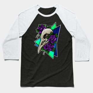 Raven skull Baseball T-Shirt